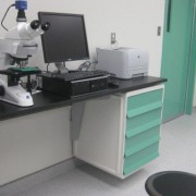 Wall-mount lab workstation using Unicell